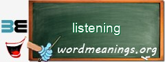 WordMeaning blackboard for listening